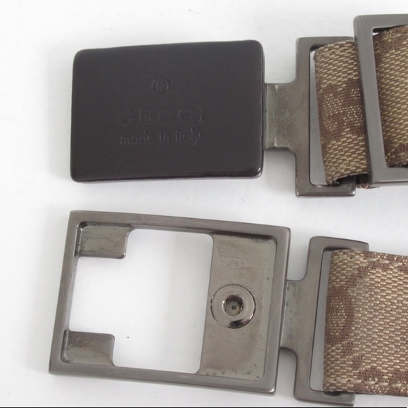 GUCCI size SMALL Guccissima GG web leather BELT - Picture 2 of 8
